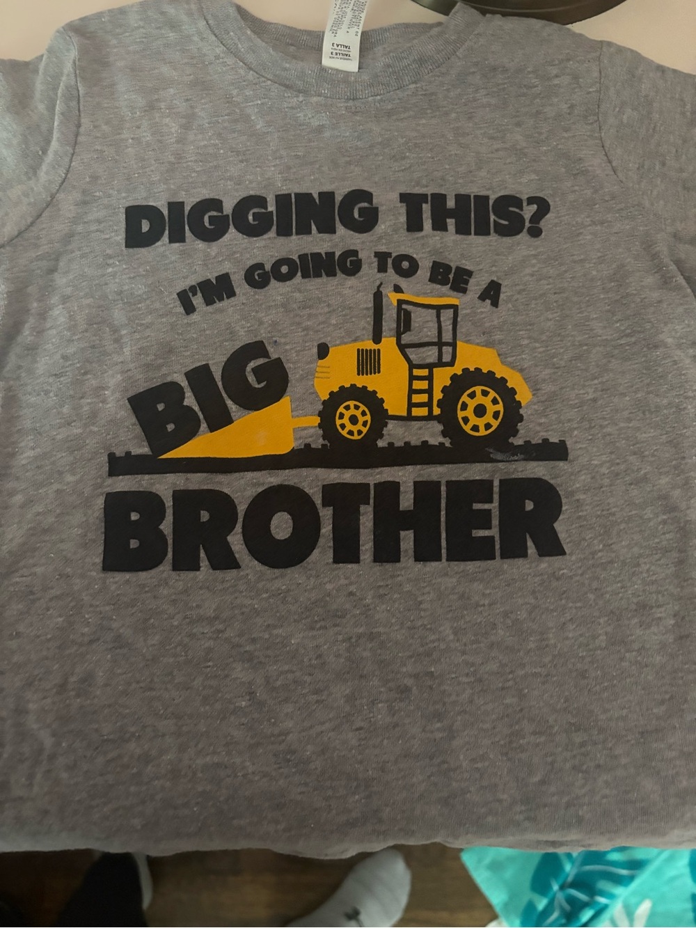 Rabbit Skins Gray T-Shirt with Black Text